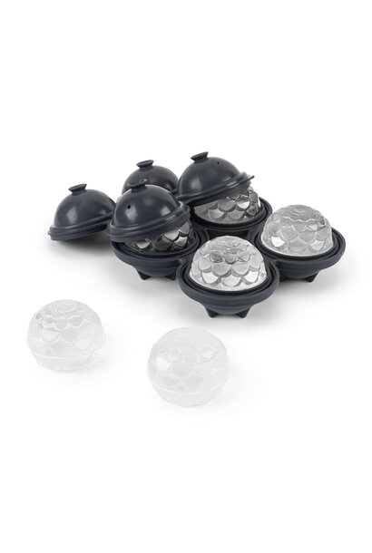 W & P  Cocktail Ice Tray Petal - Charcoal