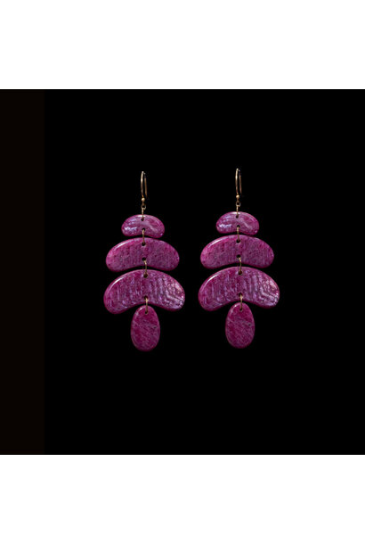 Ten Thousand Things - 18ct Gold Small Totem Ruby Earrings - NYC