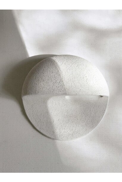 Jan Vogelpoel - Eclipse Sconce (right) - White coarse clay - 30x30x12cm