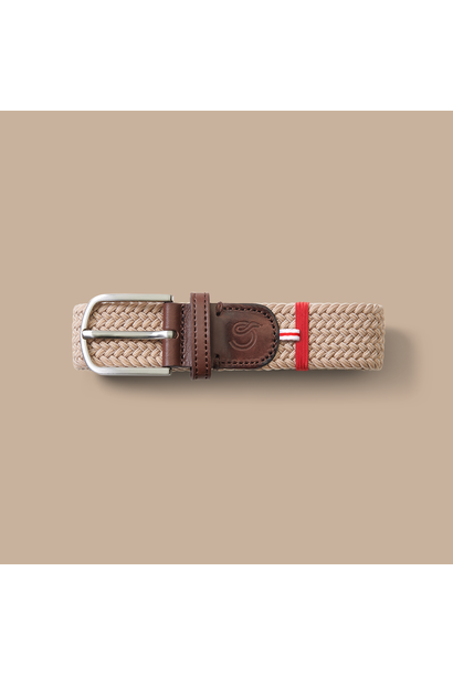 La Boucle Mono Belt - Dubai -  Stretchable Woven Belt Made To Fit Many Sizes - Sand