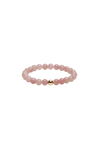 SPIRITUS STONES - KIDS LOVE BRACELET WITH MADAGASCAR ROSE QUARTZ & 14ct GOLD