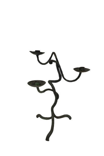 Francesco Petrolo - Candelabra 2 - Hand forged steel - 40.5x32x22cm