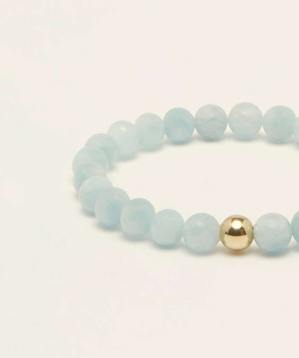 Amazon.com: Soothing Bracelet - Natural Aquamarine bracelet - Bring  Positive Energy - Peace - Youthfulness Bracelet - Crystal Stone Bracelet  for Everlasting Joy : Handmade Products