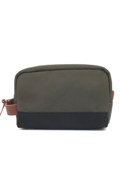 Boarding Pass - Hey Handsome Toiletry Bag - Khaki - Made in USA