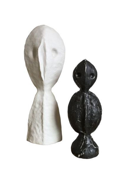 Robert Delves - Entity (White) - Ceramic Sculpture - 43x14x10cm