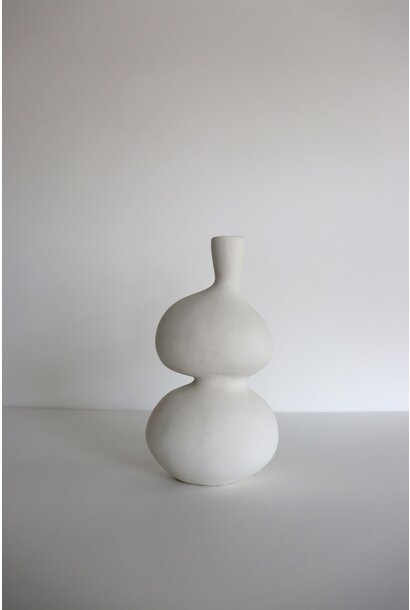 SOLD - Eloise White - Vessel no. 5 - Porcelain - 13.5x10.5x27cm