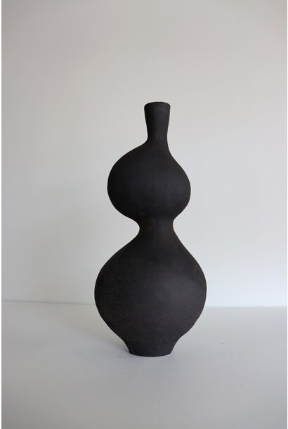 Eloise White - Vessel no. 7 - Black Scarva stoneware - 16x11.5x38.5cm