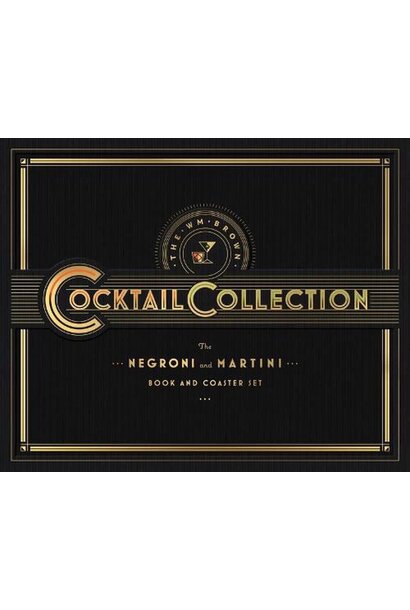 The WM Brown Cocktail Collection, The Negroni and Martini Book and Coaster Set