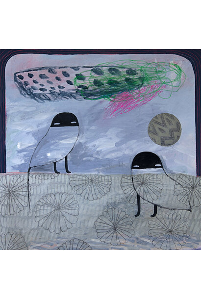 SOLD - Donina Asera - Ongoing Meteorological Oddness, 2022 - Acrylic and pastel on canvas - 76x76cm