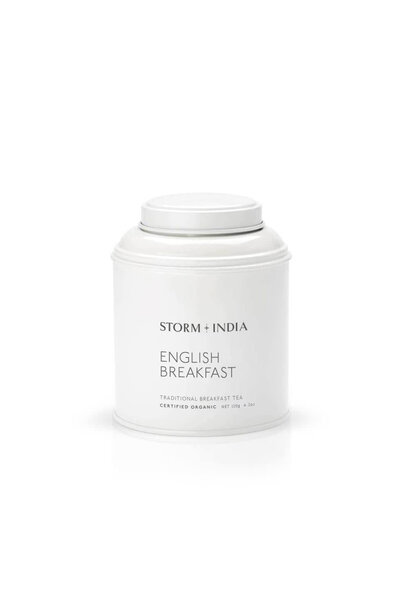 STORM + INDIA - Organic English Breakfast Tea - 120g Tin - Tasmania