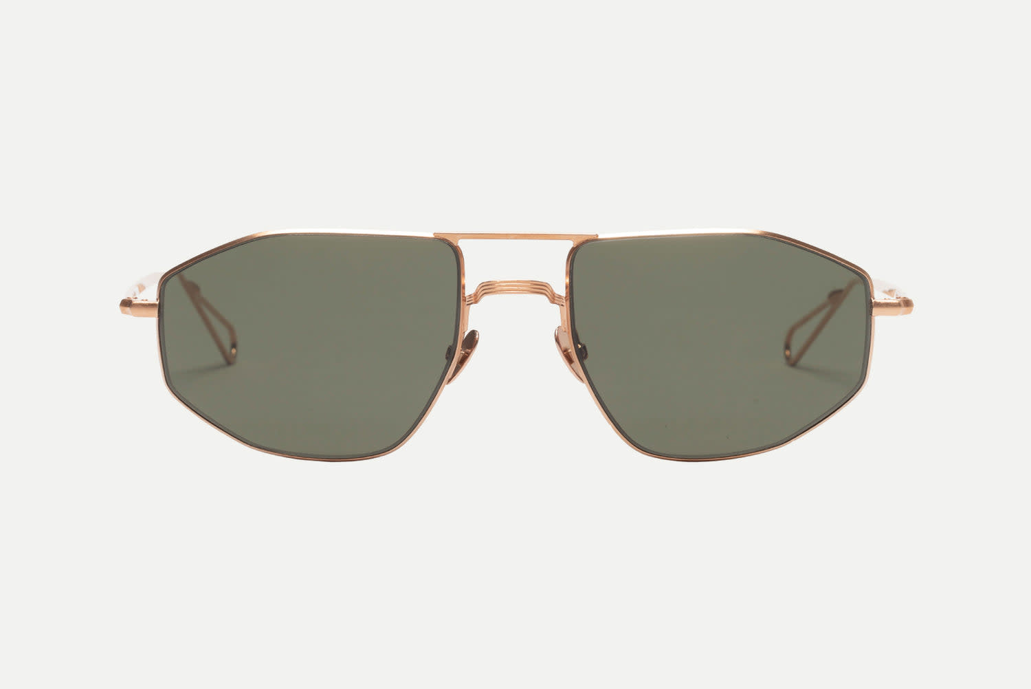 AHLEM - Quai d'Orsay - Rose Gold Brushed Green Lens - Handcrafted in France-1