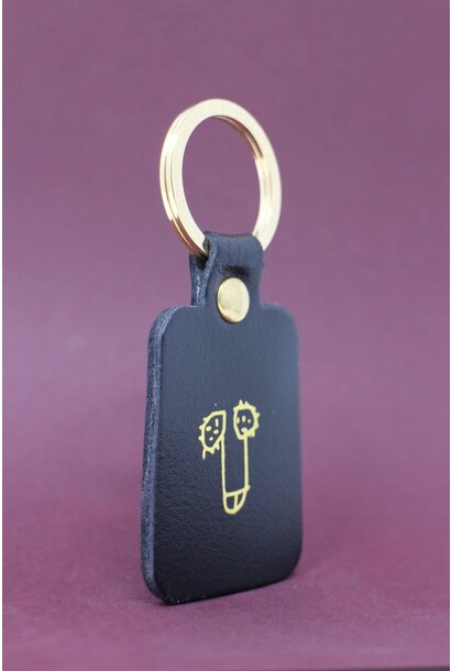Leather Willy Key Fob - Black
