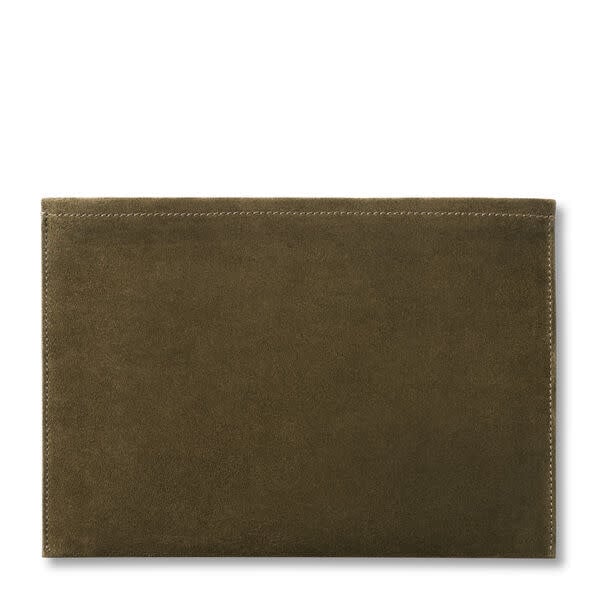 AERIN Suede Pouch Caper Made in Italy Becker Minty