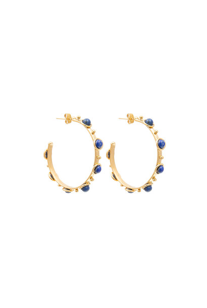 Sylvia Toledano - Petite Candy Hoop Earrings - Lapis - Paris