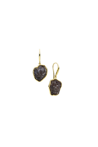 Jorge Adeler - Sikhote-Alin Meteorite Earrings in 18ct Gold  - Handmade in USA