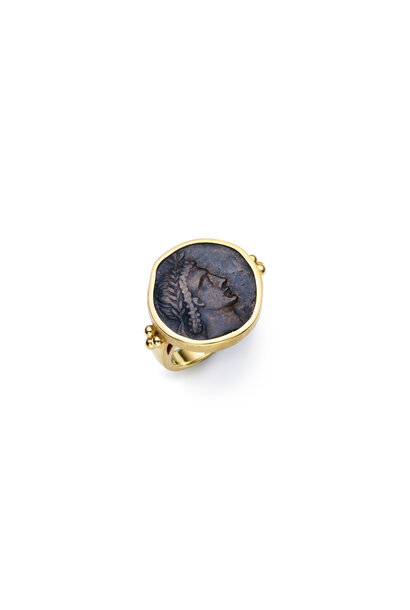 Jorge Adeler - Gods & Heros Collection - Ancient Apollo Coin Ring  in 18ct Gold - Approx. 268 BC - Handmade in USA