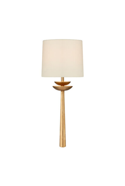 AERIN - Beaumont Medium Tail Sconce with Linen Shade