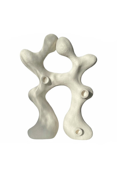 SOLD - Carmelina Greco - The Touch of a Kiss, 2022 - White stoneware - 48x36x10cm