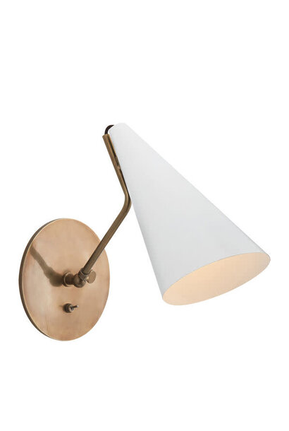 AERIN - Clemente Double Sconce in Hand-Rubbed Antique Brass - Becker Minty