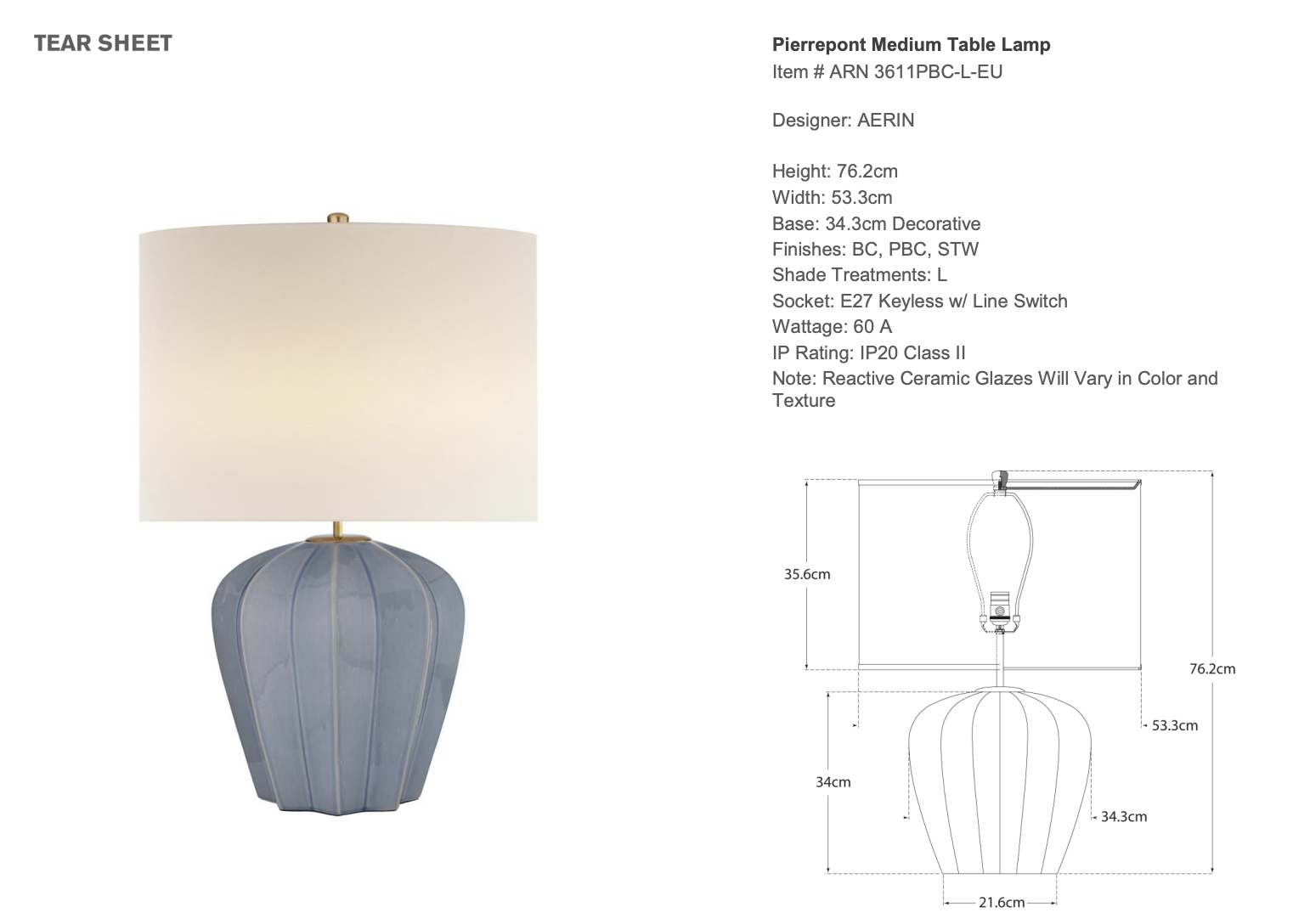 AERIN - Pierrepont Medium Table Lamp with Linen Shade-5