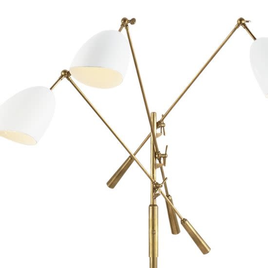 AERIN - Sommerard Triple Arm Floor Lamp in Hand-Rubbed Antique Brass-3