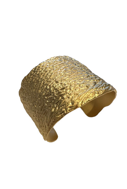 Lisa Roet - Gorilla Skin Cuff - Brass Gold Plated