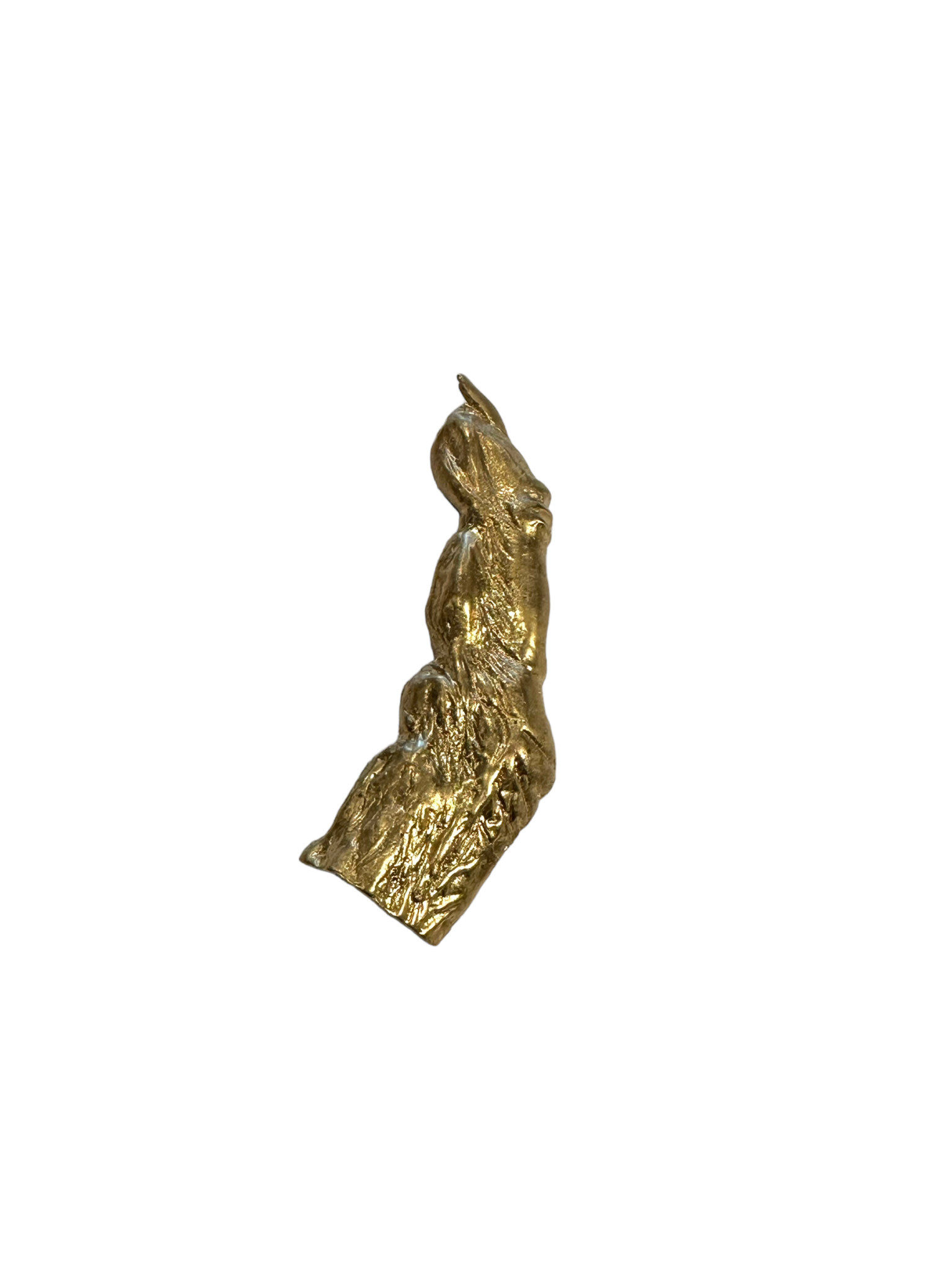 Lisa Roet - Chimp Finger Brooch - Brass Gold Plated-1