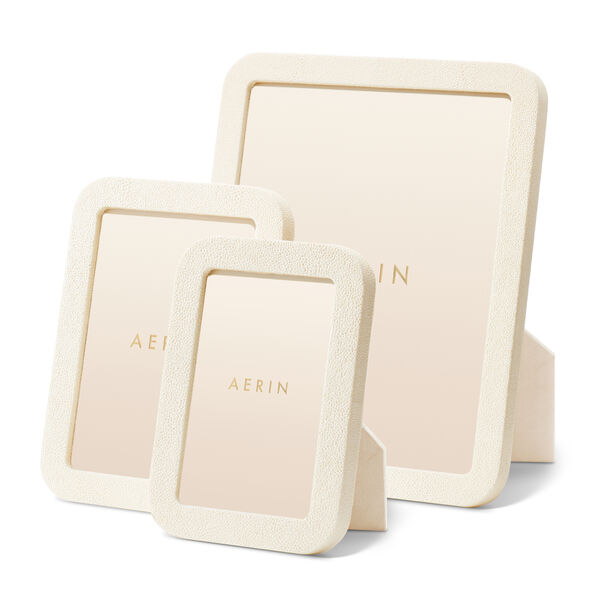 AERIN - Modern Shagreen Frame - 5x7" - Cream-2