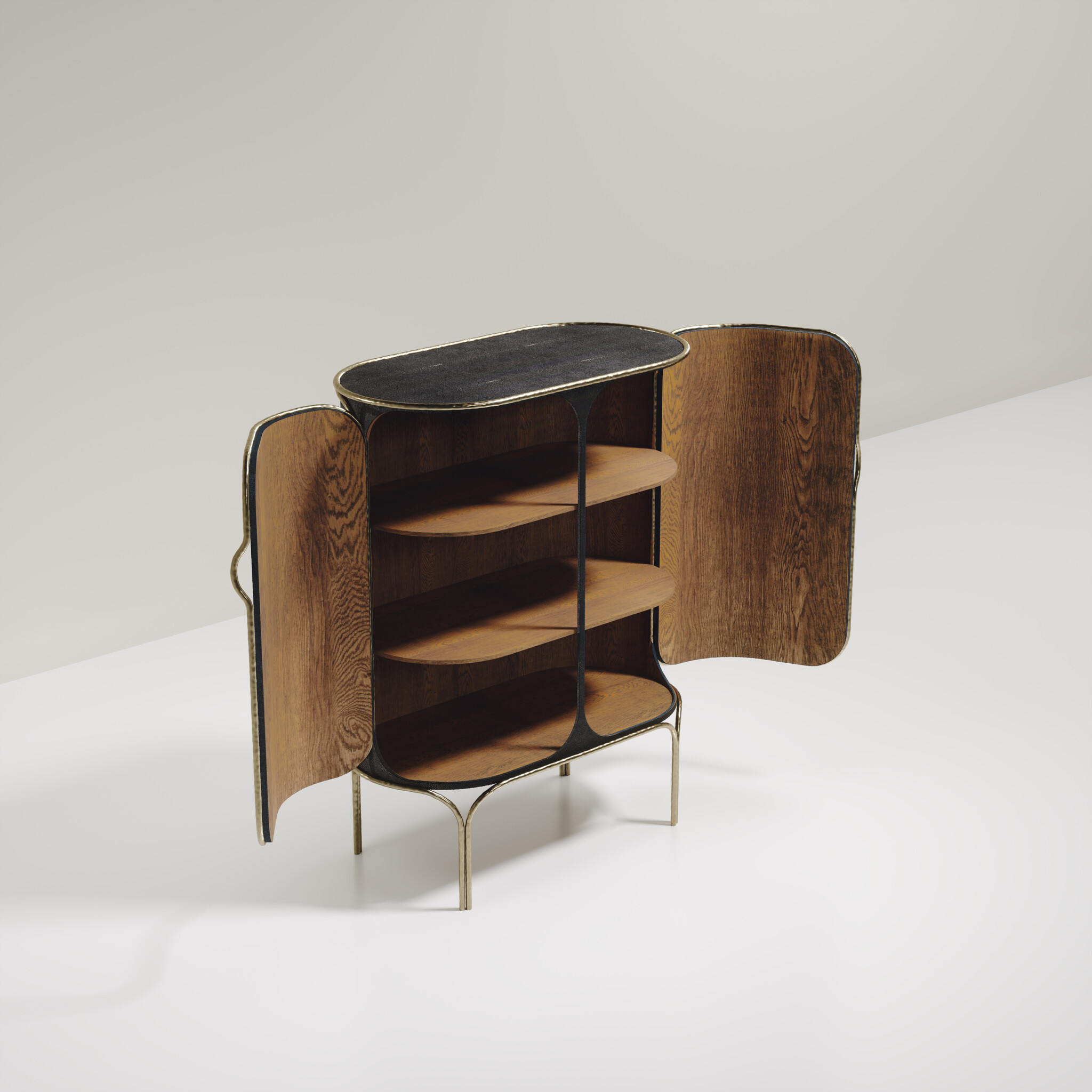 R & Y Augousti - Arianne Bar Cabinet - 93 x 48 x 120 cm-3