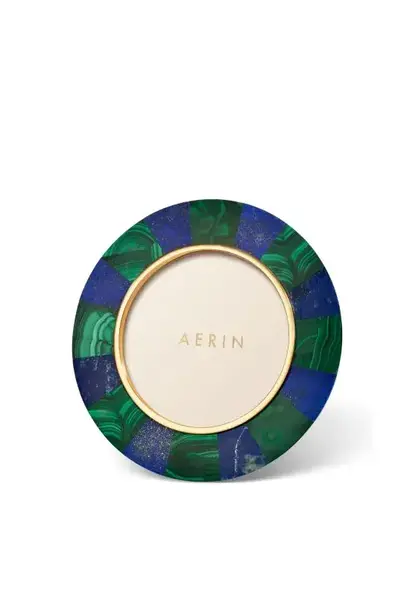 AERIN - Cassiel Mosaic Round Frame - Lapis Malachite