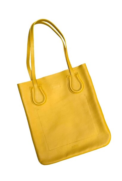 Koff Leather Tote - Yellow -  H36 x 32cm - USA