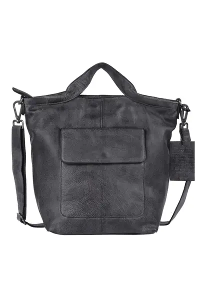 Latico - Bianca Crossbody Bag - Charcoal - 100% Full Grain Leather - USA