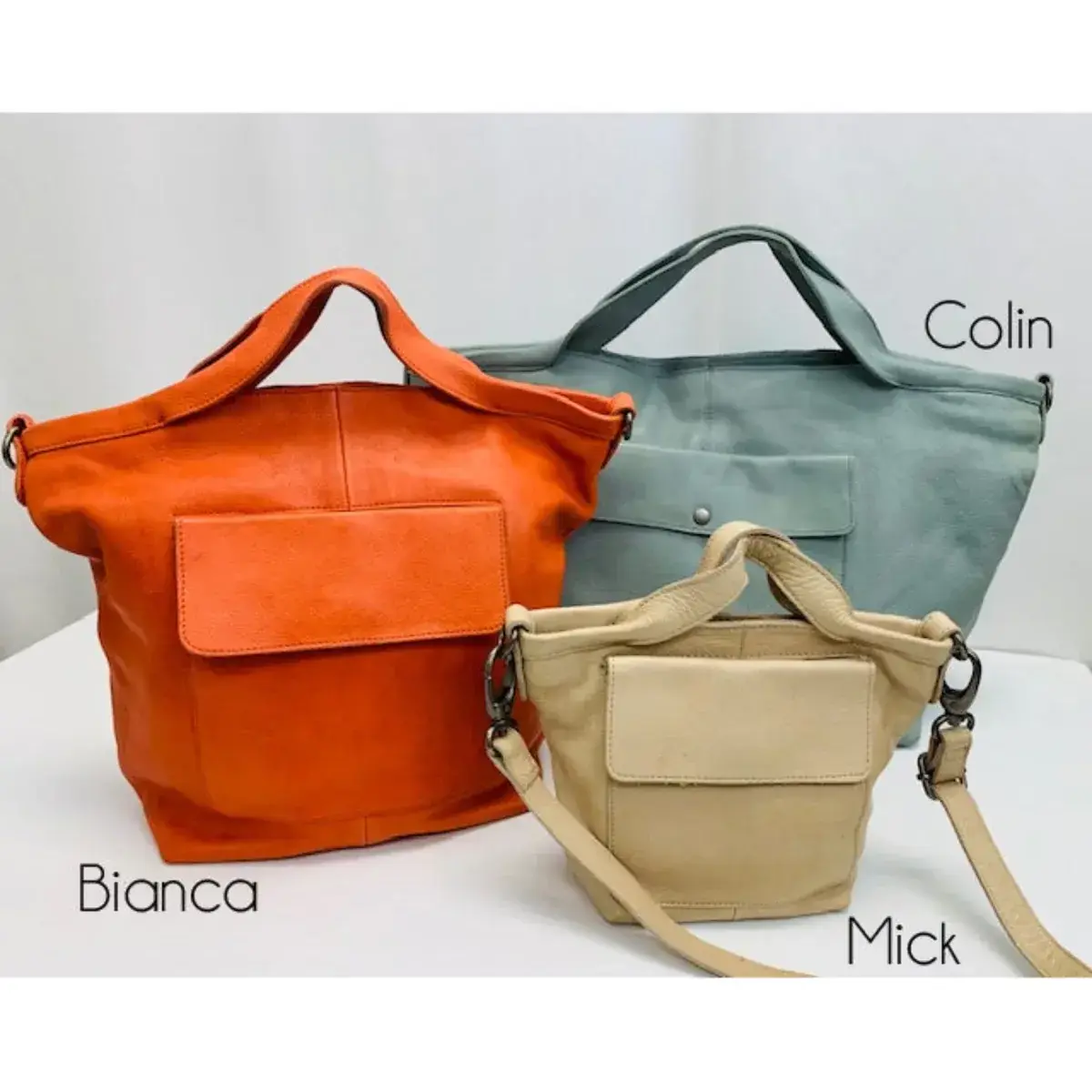 Latico - Bianca Crossbody Bag - Charcoal - 100% Full Grain Leather - USA-4