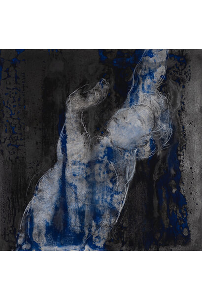 SOLD - Thomas Bucich - Lightly Tethered IV, 2023 - Mixed media on paper - 93x93cm framed