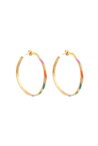 Sylvia Toledano - Artys Hoop Earrings - Multi Enamel - Paris