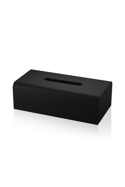 DW - Stone Collection - STONE KB Tissue Box Rectangular - Black Resin -  8x26x13.5cm - Germany