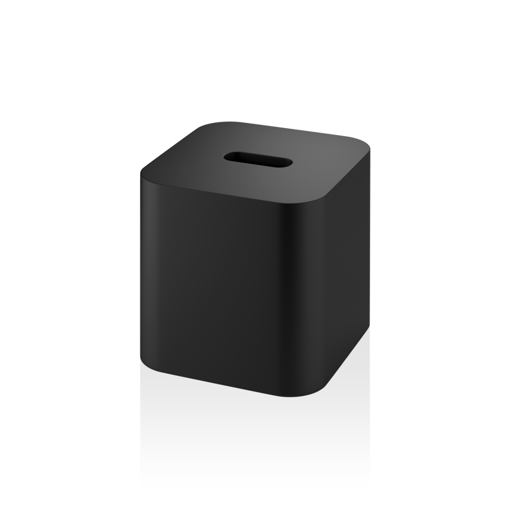 DW Stone Collection STONE KBQ Tissue Box Square Black Resin 14