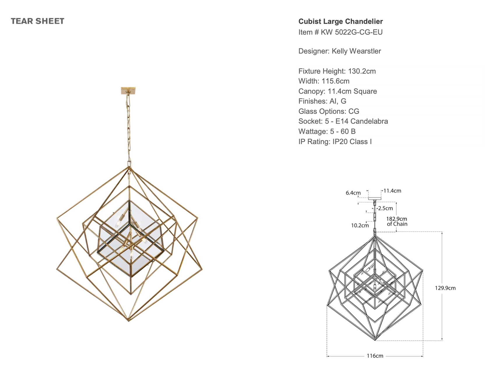 Kelly Wearstler - Cubist Large Chandelier-3