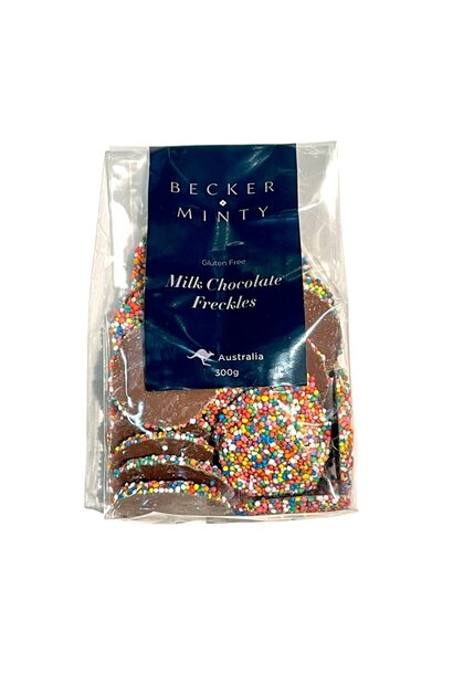 BECKER MINTY Confectionery - Milk Chocolate Freckles - Large Bag - 300g