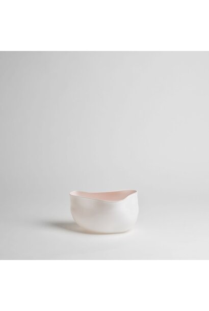 Alexandra Kidd Atelier - Ilaria Vase Small Opaque Polished Glass Rosalin in White - Handcrafted in Australia