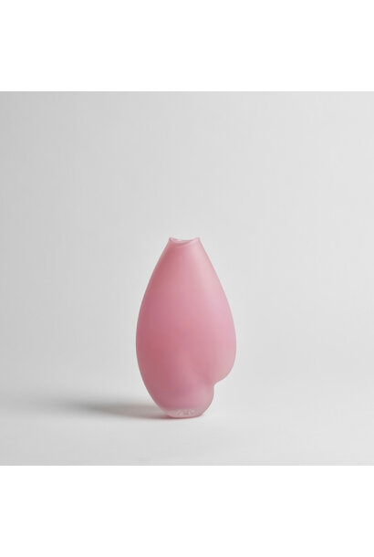 Alexandra Kidd Atelier - Serena Vase Small Sandblasted - Opaque Sandblasted Glass  Pale Pink - Handcrafted in Australia