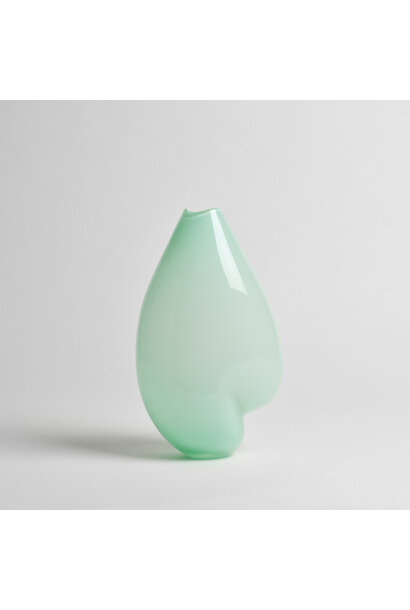 Alexandra Kidd Atelier - Serena Vase Large Polished - Opaque Polished Glass Celadon Green - Handcrafted in Australia