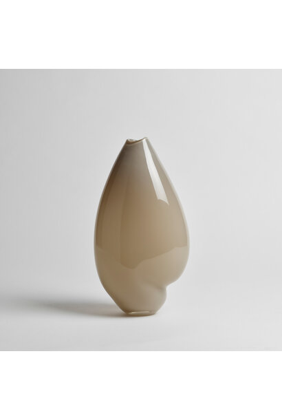 Alexandra Kidd Atelier - Serena Vase Large Polished - Opaque Polished Glass  Rich Gray - Handcrafted in Australia