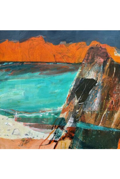 Debbie Mackinnon - Bliss of Solitude, 2023 - Acrylic and mixed media on birch panel - 63x63cm framed