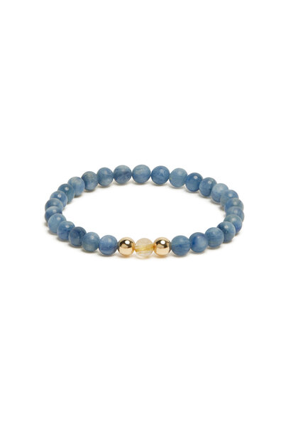 SPIRITUS STONES - INNER HARMONY BRACELET WITH RUTILATED QUARTZ, KYANITE & 14K GOLD-FILLED