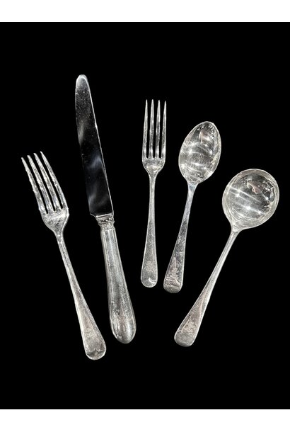 Silver Plated Hotel Ware - The Ritz Cutlery - 50 Piece Place Setting (Place Setting of 5 Pieces) - c.1960 (Silver Plated) - restored and replated original flatware from the iconic Ritz Hotel in London