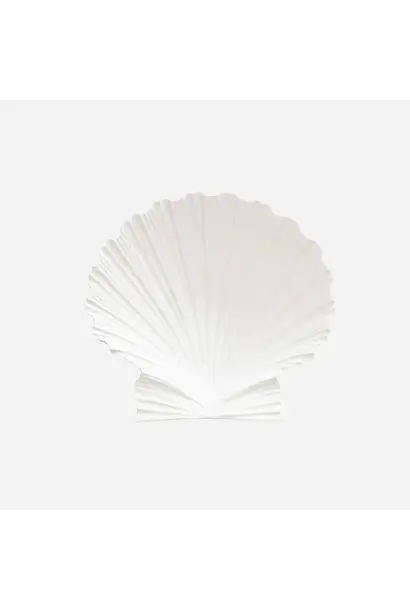 Hopewood Interiors - Small Shell Plate - White Ceramic - Italy