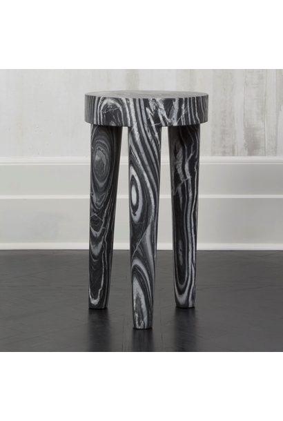 Kelly Wearstler - Tall Tribute Side Table - Grey Rainbow marble  - H72cmx D41cm