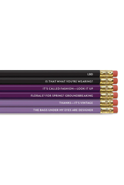 Fashion Police Pencil Set - Pack of 6