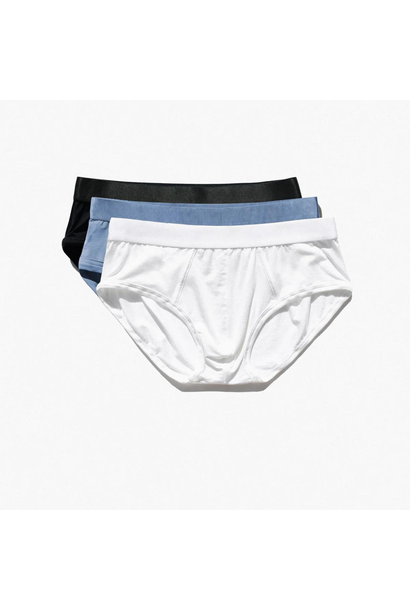 CDLP - 3 Pack Y Brief - Black / Steel Blue / White - Sweden